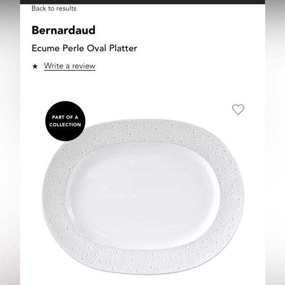 Bernardaud Ecume Perle oval platter - Picture 5 of 9